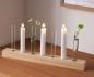 Preview: Dekoboard "Minimal" aus Holz mit 4 Glasvasen & 3 Kerzenhaltern, Reagenzglas Vase, Kerzenständer, Lichterboard