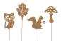 Preview: 4x Gartenstecker "Herbst" aus Metall mit Echt Rost, Roststecker, Dekostecker, Herbstdeko, Outdoor Gartendeko
