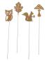 Preview: 4x Gartenstecker "Herbst" aus Metall mit Echt Rost, Roststecker, Dekostecker, Herbstdeko, Outdoor Gartendeko