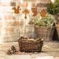 Preview: 4x Gartenstecker "Herbst" aus Metall mit Echt Rost, Roststecker, Dekostecker, Herbstdeko, Outdoor Gartendeko