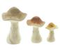 Preview: 3x Pilz "Natural" aus Holz, große Dekopilze, 7 10 14 cm hoch, Dekofigur Pilzset, Herbstdeko Pilze, Pilzdeko