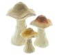 Preview: 3x Pilz "Natural" aus Holz, große Dekopilze, 7 10 14 cm hoch, Dekofigur Pilzset, Herbstdeko Pilze, Pilzdeko