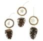 Preview: 3x Dekohänger "Pinienzapfen" aus Naturmaterialien, Weihnachtsdeko, Weihnachtsbaumschmuck, Christbaumschmuck