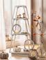 Preview: Steckregal "Shabby" aus Holz, Pyramide mit 3 Ebenen, Standregal Shabby Chic weiß, Regal stehend, Stufenregal für Wohnzimmer