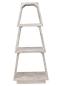 Preview: Steckregal "Shabby" aus Holz, Pyramide mit 3 Ebenen, Standregal Shabby Chic weiß, Regal stehend, Stufenregal für Wohnzimmer