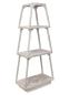 Preview: Steckregal "Shabby" aus Holz, Pyramide mit 3 Ebenen, Standregal Shabby Chic weiß, Regal stehend, Stufenregal für Wohnzimmer