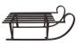 Preview: Großer Schlitten "Klassik" aus Metall, braun, 80 cm lang, Dekoschlitten Retro Design, Outdoor Weihnachtsdeko, Winterdeko, Gartendeko für Draußen