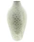 Preview: große Dekovase "Capiz" Bodenvase aus Bambus 50 cm hoch, Blumenvase mit Muscheln, Vase für Trockenblumen, Gräser, Äste