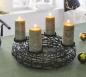 Preview: Adventskranz "Black" aus Metall, schwarz, rund, Ø 38 cm, Weihnachtskranz modern, Kerzenständer für 4 Stumpenkerzen