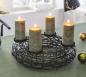 Preview: Adventskranz "Black" aus Metall, schwarz, rund, Ø 38 cm, Weihnachtskranz modern, Kerzenständer für 4 Stumpenkerzen