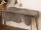 Preview: Kunstfell "Taupe" 90x60 cm, grau-braun, Dekofell, Teppich, Stuhlauflage