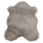 Preview: Kunstfell "Taupe" 90x60 cm, grau-braun, Dekofell, Teppich, Stuhlauflage