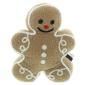 Preview: Dekokissen "Lebkuchenmann" saisonale Weihnachtsdeko aus Teddyfleece, Sofakissen mit Füllung & Bezug, kuscheliges Zierkissen, Couchkissen, Kissen