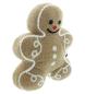 Preview: Dekokissen "Lebkuchenmann" saisonale Weihnachtsdeko aus Teddyfleece, Sofakissen mit Füllung & Bezug, kuscheliges Zierkissen, Couchkissen, Kissen