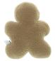 Preview: Dekokissen "Lebkuchenmann" saisonale Weihnachtsdeko aus Teddyfleece, Sofakissen mit Füllung & Bezug, kuscheliges Zierkissen, Couchkissen, Kissen