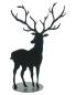 Preview: Deko Figur "Hirsch" aus Metall, schwarz, 72 cm hoch, Weihnachtsdeko, Tierfigur, Winterdeko, Hirschfigur