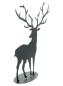 Preview: Deko Figur "Hirsch" aus Metall, schwarz, 72 cm hoch, Weihnachtsdeko, Tierfigur, Winterdeko, Hirschfigur