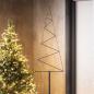 Preview: großer Gartenstecker "Tanne" aus Metall, schwarz, 180 cm hoch, Outdoor Weihnachtsbaum Alternative, Dekostecker, Gartendeko für Weihnachten