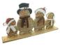 Preview: Winterdeko "Schneemannbande" aus Holz, 45 cm breit, Holzdeko Weihnachten, Weihnachtsdeko Schneemann
