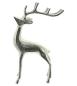 Preview: Rentier "Silberglanz" aus Aluminium in Antik Optik, 32 cm hoch, Weihnachtsdeko, Winterdeko