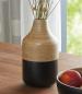 Preview: Dekovase "Black Bamboo" aus Bambus, natur & schwarz, Blumenvase 24 cm hoch, Vase für Trockenblumen, Gräser, Äste