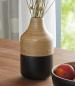 Preview: Dekovase "Black Bamboo" aus Bambus, natur & schwarz, Blumenvase 24 cm hoch, Vase für Trockenblumen, Gräser, Äste