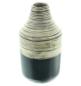 Preview: Dekovase "Black Bamboo" aus Bambus, natur & schwarz, Blumenvase 24 cm hoch, Vase für Trockenblumen, Gräser, Äste