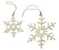Preview: 2x Dekohänger "Schneeflocke" aus Mango Holz, weiß gekalkt, Ø 16 + 22 cm, Weihnachtsbaumschmuck, Weihnachtsdeko