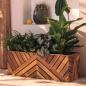 Preview: Blumenkasten "Recycling Wood" Pflanzkasten aus recyceltem Holz, braun, 82 cm lang, Balkonkasten mit Einsatz, Blumenkübel