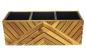 Preview: Blumenkasten "Recycling Wood" Pflanzkasten aus recyceltem Holz, braun, 82 cm lang, Balkonkasten mit Einsatz, Blumenkübel