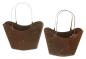 Preview: 2x Pflanzer "Tasche" aus Metall mit Rost Finish, Pflanztopf in Taschenform, Pflanzgefäß, Gartendeko für Draußen, Pflanztasche