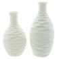 Preview: 2x Dekovase "White" aus Porzellan, creme-weiß, 24 + 28 cm hoch, Blumenvase, Vasen-Set, Tischvase