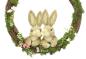 Preview: großer Kranz "Hasenpärchen" Ø 40 cm, Osterkranz aus Reisig, Dekokranz mit Osterhasen aus Stroh, Türkranz, Osterdeko, Naturkranz