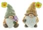 Preview: 2x Wichtel "Blümchen" aus Polyresin, Gartendeko wetterfest, Gartenzwerg, Gnom, Outdoor Garten Dekofigur