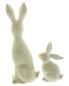 Preview: Hasenfigur "Hasenmutter mit Kind" im 2er Set, Osterdeko aus Holz, 11 + 20 cm hoch, Osterhase Deko Figur, Osterfigur sitzend