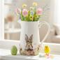 Preview: Dekovase "Häschen" aus Porzellan, glänzend, Tulpenvase 19 cm hoch, Blumenvase, Vase, Dekokanne
