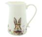 Preview: Dekovase "Häschen" aus Porzellan, glänzend, Tulpenvase 19 cm hoch, Blumenvase, Vase, Dekokanne