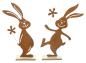 Preview: 2x Hasenfigur "Rosthase" aus Metall mit Rost Finish, 37 + 38 cm groß, Osterdeko, Osterhase, Deko Figur, Osterfigur