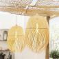 Preview: 2x Lampenschirm "Ibiza" für Hängelampe aus Bambus, Hängelampenschirm Ø 42 x 62 cm, Ersatzschirm für Pendelleuchte, Deckenlampe