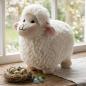 Preview: Dekofigur "Schäfchen" aus Kunstfell, flauschig weich, Deko Schaf für Ostern, Oster-Geschenk, Osterdeko
