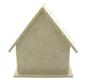 Preview: Dekofigur "Haus" aus Filz, beige, 24 cm hoch, Filzhaus, Dekohaus, Frühlingsdeko, Deko-Häuschen