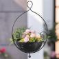 Preview: Blumenampel "Ranken" aus Metall, schwarz, Ø 20 cm, Hängeampel innen für Zimmerpflanzen, Hängetopf für Hängepflanzen