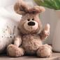 Preview: Kuscheltier "Hase" aus flauschig weichem Kunstfell, Plüschtier 32 cm, Stofftier braun