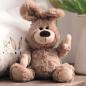 Preview: Kuscheltier "Hase" aus flauschig weichem Kunstfell, Plüschtier 32 cm, Stofftier braun