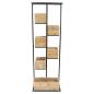 Preview: Blumenregal "Recycling Wood" Pflanzregal mit 6 Blumenkästen, 180 cm hoch, Pflanzkästen aus Holz