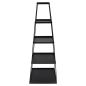 Preview: Steckregal "Industrial" aus Metall, schwarz, Pyramide mit 4 Ebenen, Metallregal, Standregal für Wohnzimmer, Schlafzimmer, Deko, Stufenregal