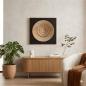 Preview: 3D Wanddeko "Golden Circle" aus Metall, gold & schwarz, 56x56 cm, Metallbild, Wandbild, Wandschmuck