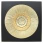 Preview: 3D Wanddeko "Golden Circle" aus Metall, gold & schwarz, 56x56 cm, Metallbild, Wandbild, Wandschmuck