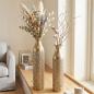 Preview: 2x Bodenvase "Gold" aus Metall, schlank, 63 & 72 cm groß, XL Vase, Deko Blumenvase
