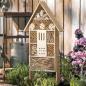 Preview: Insektenhotel "Natur" aus Holz & Bambus, groß, 95 cm hoch, Bienenhotel stehend mit Erdspieß, Nisthilfe, Bienenhaus, Insektenhaus